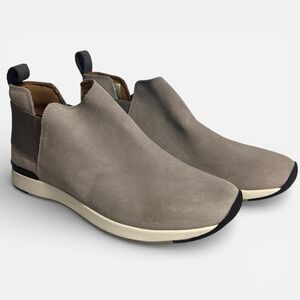 Vionic CeCe Womens Sz 7.5 M Gray  Slip On Suede Ankle Boots Comfort Shoes *seeDs